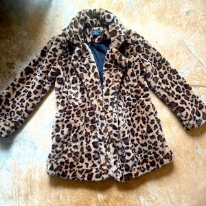 Love Tree leopard faux fur coat